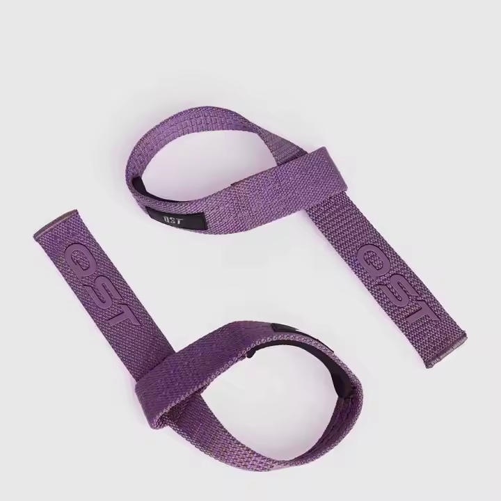 Deadlift lifting straps for grip support during heavy weight training