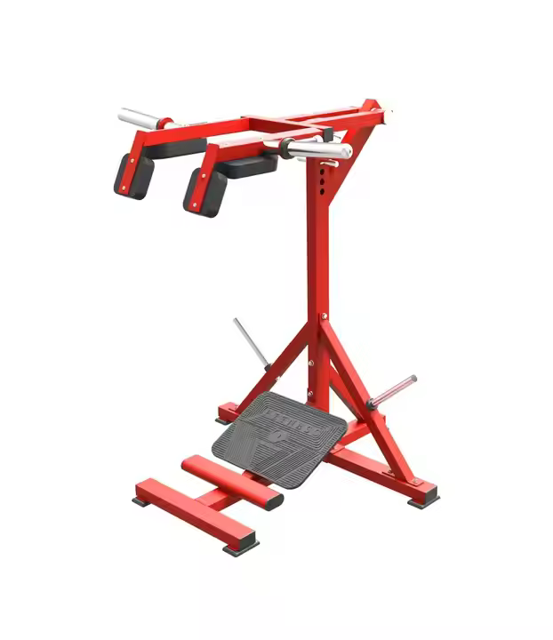 Leverage squat machine for leg growth without lower back strain