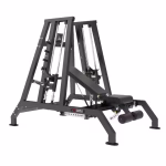 Multifunction Smith machine with guided barbell and cable attachments for full-body strength workouts